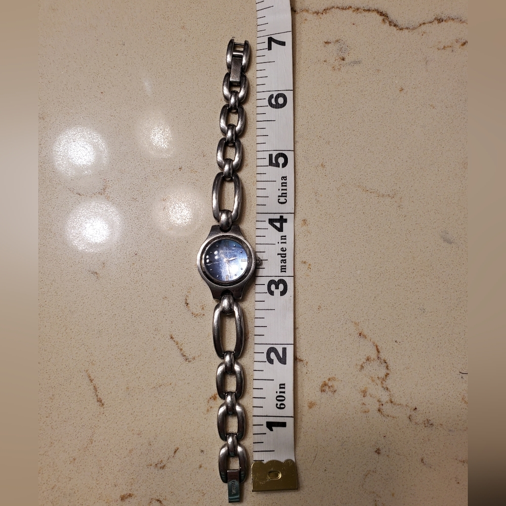Fossil watch, EUC, Needs battery: adjustable bracelet clip; 6.5/7 band,  Vintage - Picture 2 of 6